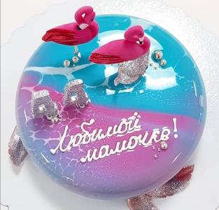 Торт "Розовые фламинго"